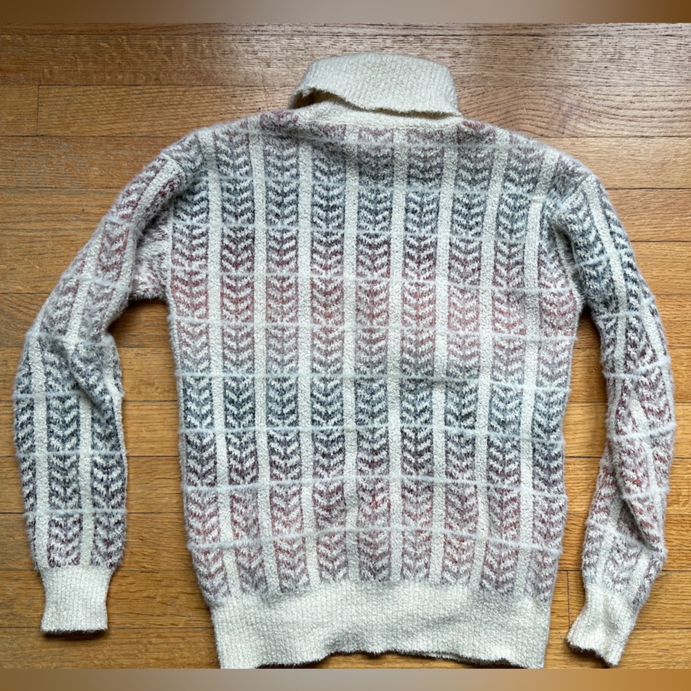 Charlies Cream Fair Isle Cowl Neck Sweater